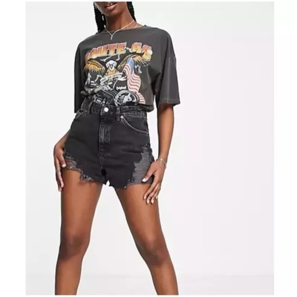 TopShop A Line cut off shorts size 6